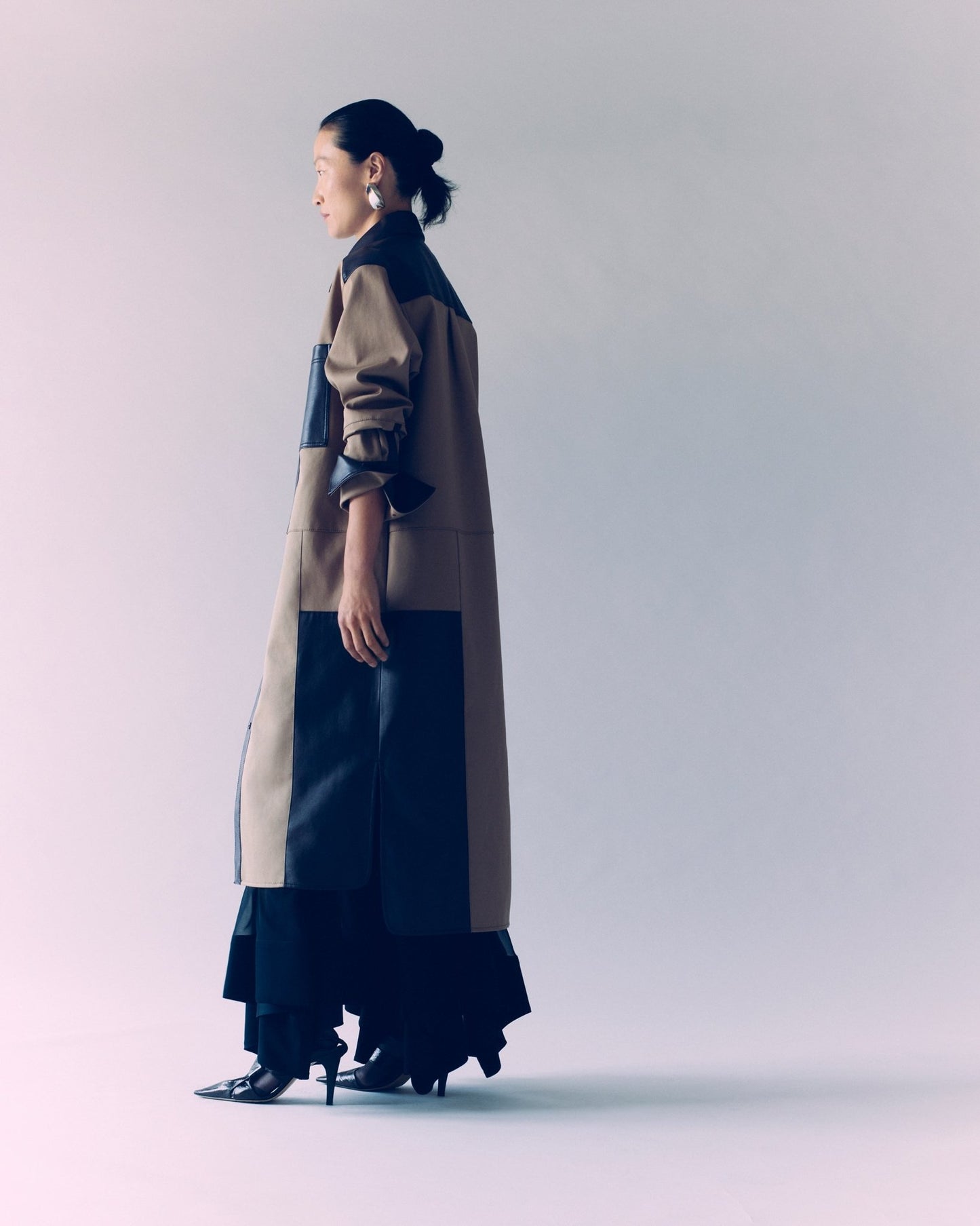 MICHELLE RHEE Cotton Patchwork Coat