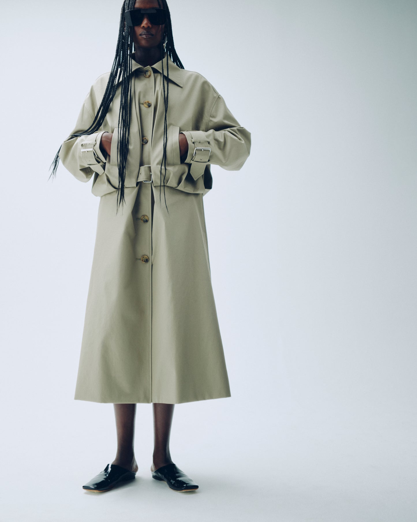 Allie Layered Trench Coat