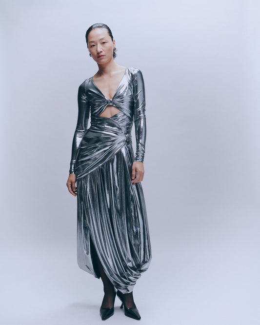 MICHELLE RHEE Knotted Mobius Drape Dress