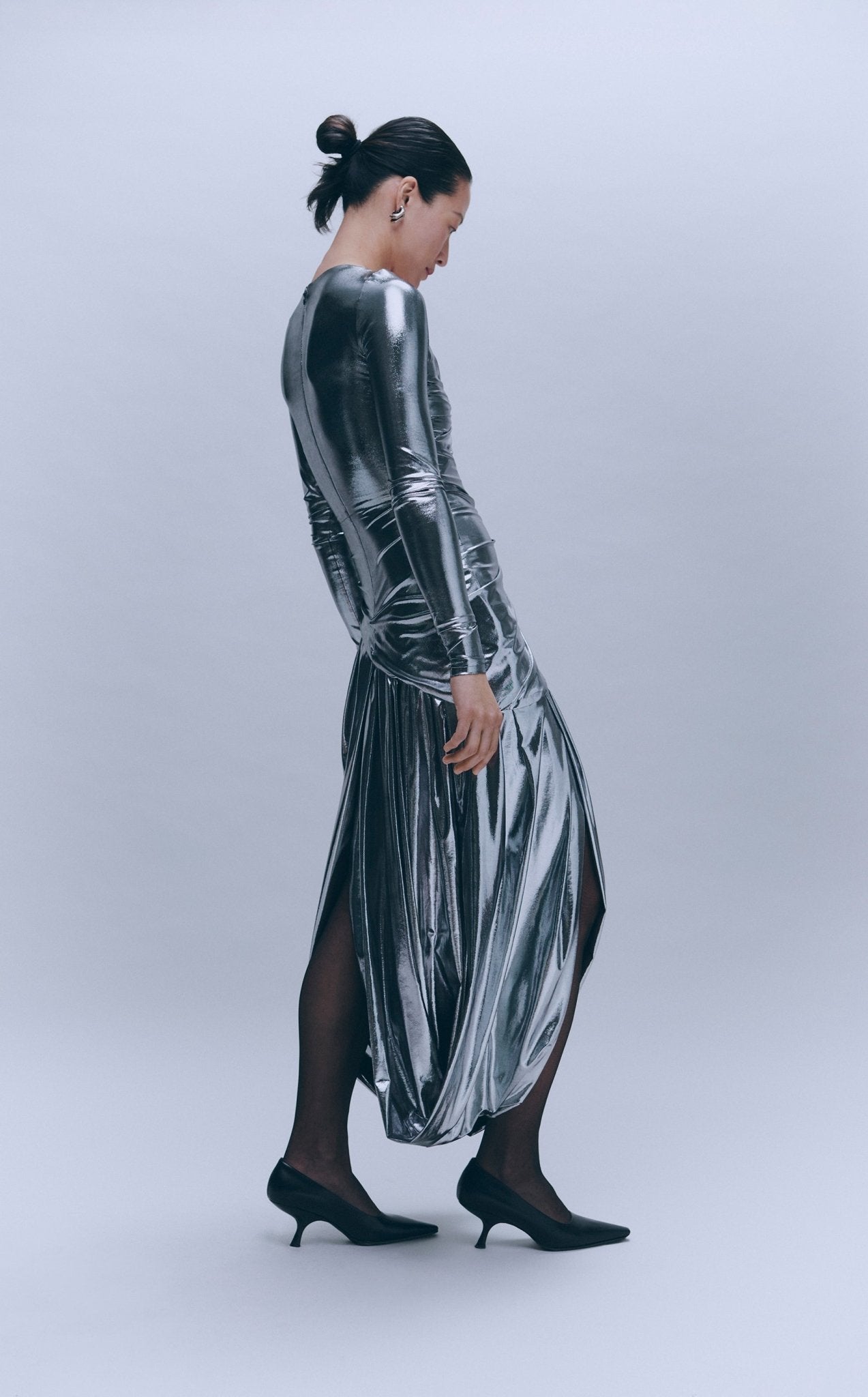 MICHELLE RHEE Knotted Mobius Drape Dress