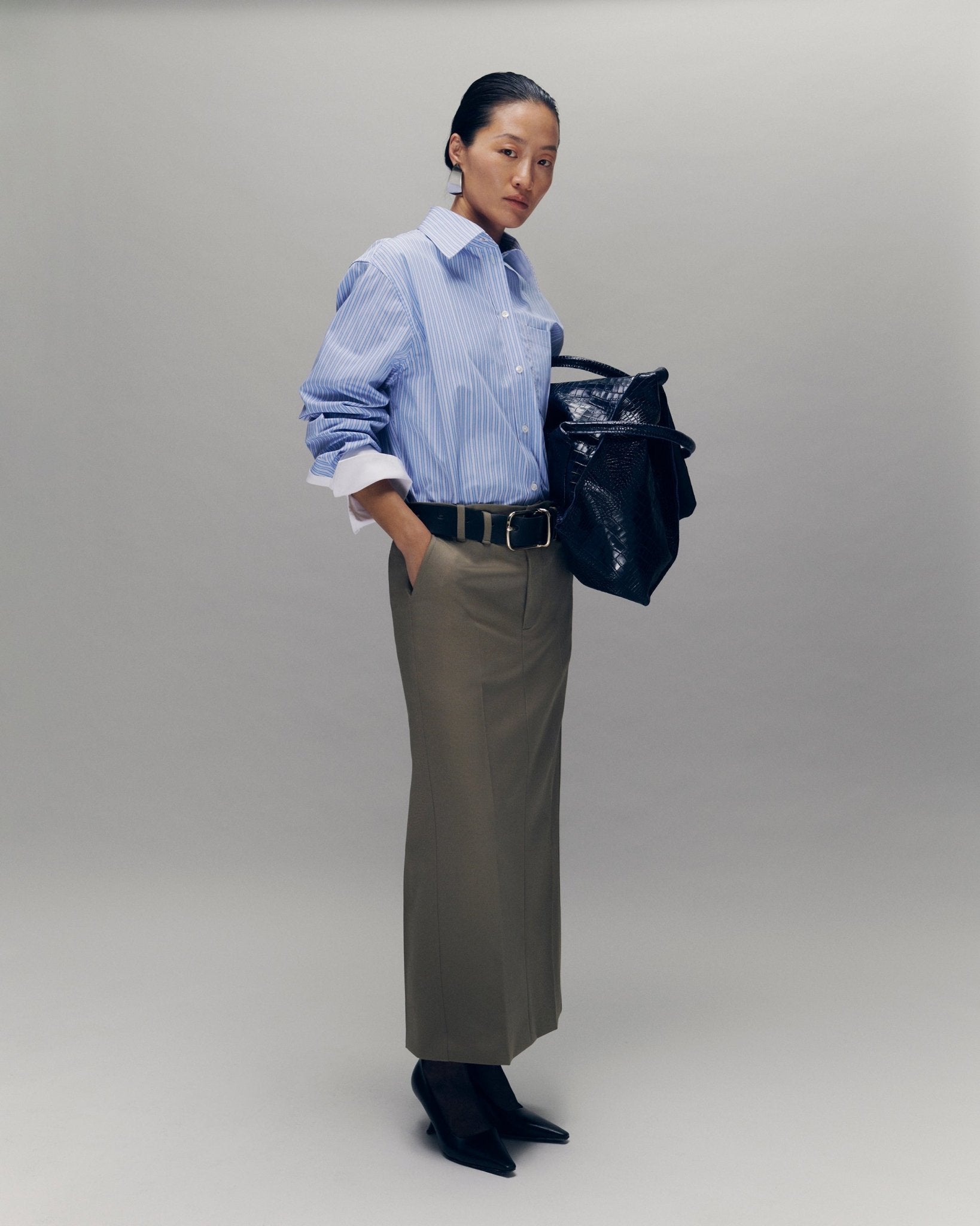 MICHELLE RHEE Long Low-Waisted Trouser Skirt